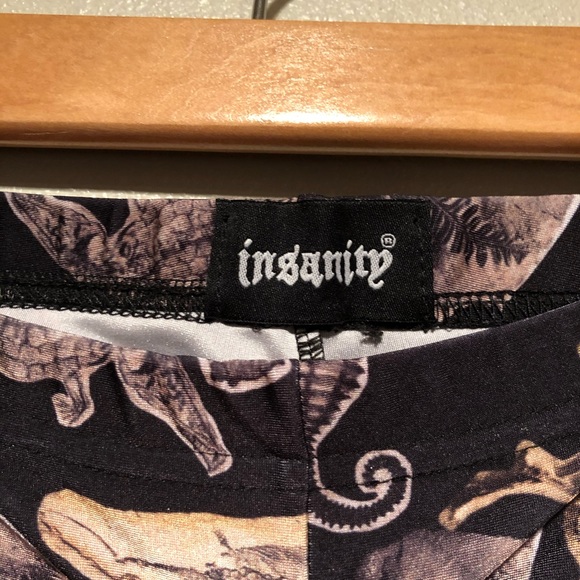 Fossils Dinosaur Goth Bone Spandex Leggings XL - Picture 5 of 5